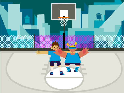 the basket ball game