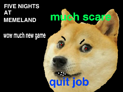Five nights at the MemeLand title screen