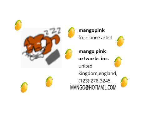 Bizcard for @mangopink
