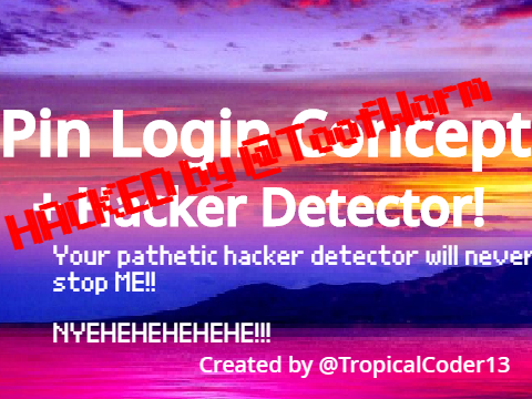 Pin Login Concept but ToofWorm replaced StratfordJames