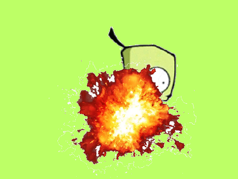 Gir slaps his butt and destroys the universe