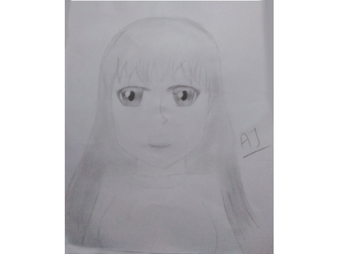 MY FIRST HAND DRAWN ANIME DRAWING! :D
