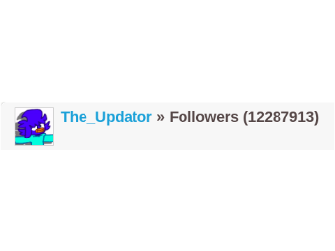 updator gets 12M followers