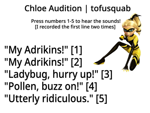 Miraculous Gacha | Chloe Audition