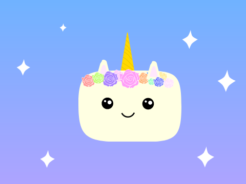 Kawaii Unicorn Cake 