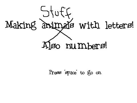 Letters into real things