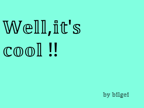 Well, it's cool! 