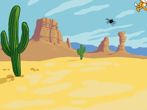 Cactus Kitty and the Biting Spider