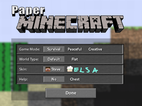 Paper Minecraft new with Elsa 