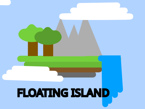 || Floating Island A Parallax || #Art