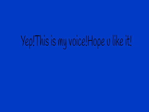 VOICE REVEAL!!!!!