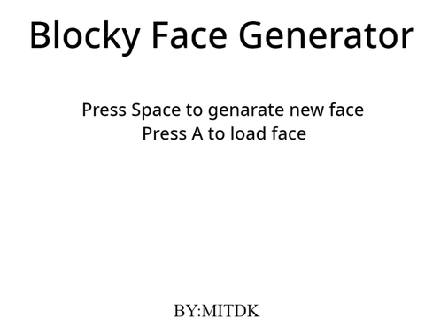 random blocky face generator