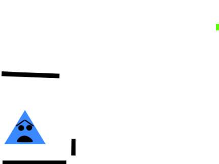 circle and triangle - in a bug