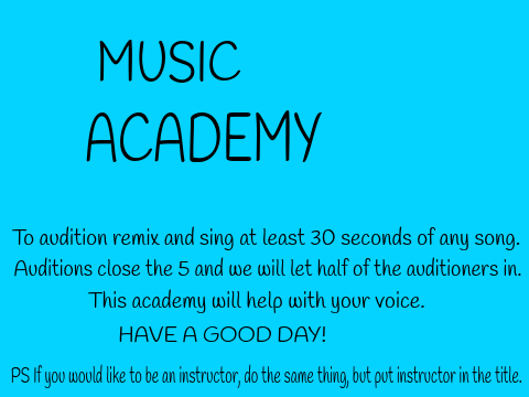 Music Academy Auditions