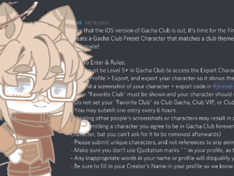 get your oc’s as presets in gc