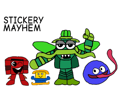 Size Chart of the Stickery Mayhem Characters