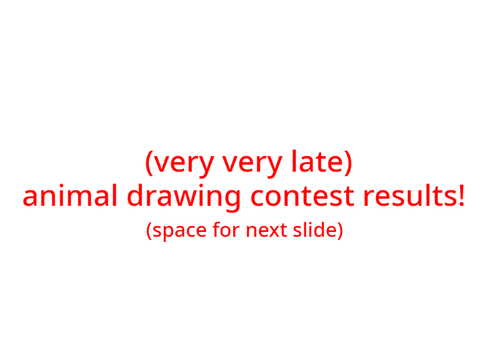 animal drawing contest results