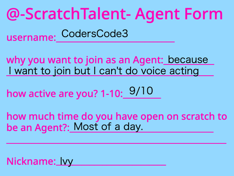 -ScratchTalent- Agent Form
