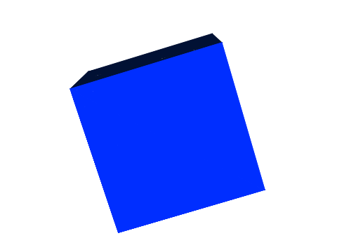Blue 3D Filled Cube with Lighting