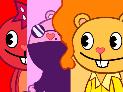 HTF Flaky, The Mole & Disco Bear Sprites