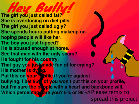 Help Stop Bullying. Please remix this remix