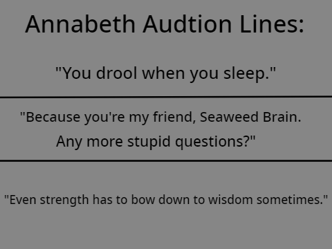 Annabeth’s Audition Lines remix
