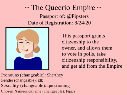 ~ The Queerio Empire ~ Citizenship Passport