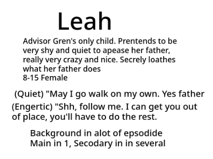 Audition for Leah!