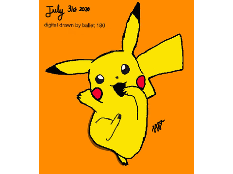 pikachu digital drawing