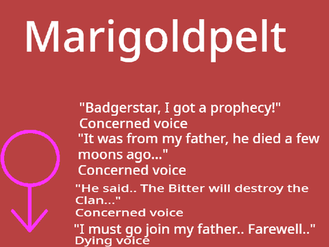 HeartClan adventures voice audition Marigoldpelt
