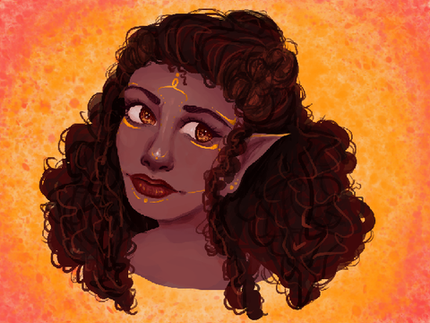 elf warrior ♥ my first piece of art made ~from college~
