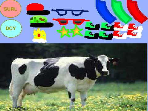 Cow dress up!
