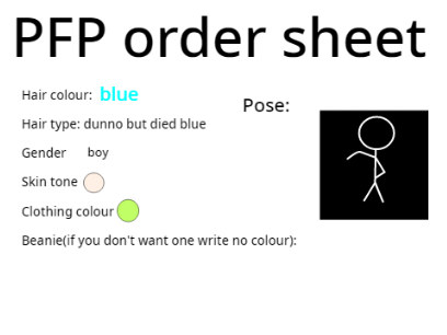PFP order sheet remix remix