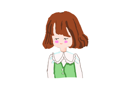 Girl Drawing Made in Vector