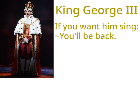 Audition for King George and Angelica