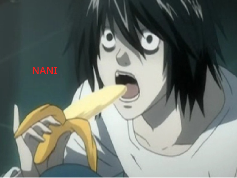 L realizing he was betrayed by Light