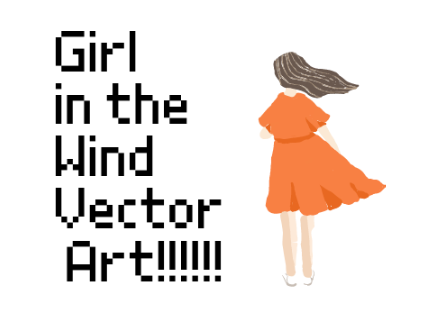 Girl in the Wind Vector Art | Accidentally Reshared
