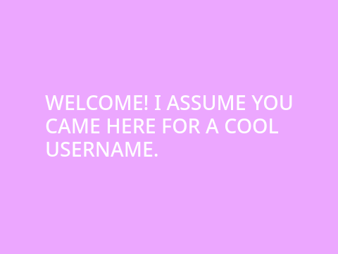 Username Generator