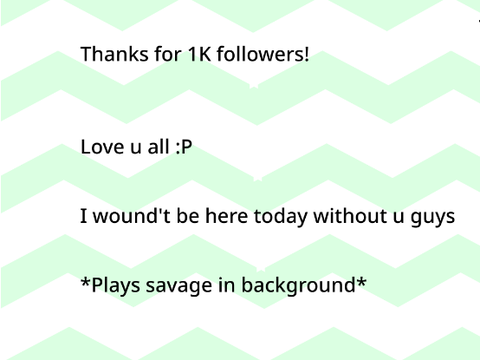 Thanks for 1K followers