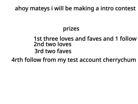 intro contest!!!!!!!!!!!