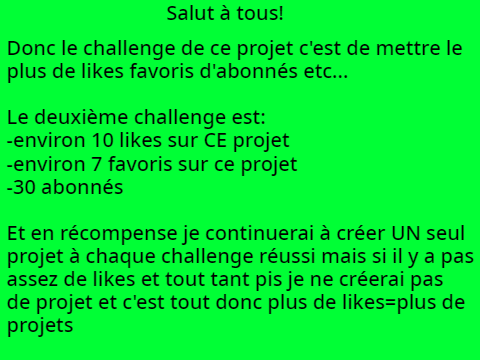 challenge et récompense