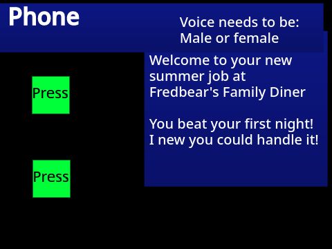 Fredbear's Family Diner Voice auditions