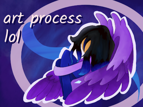 ☾ art process - winged wave