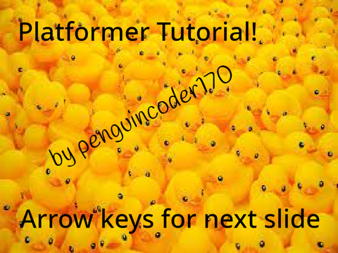 Platformer Tutorial