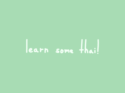 (✿) learn some thai!