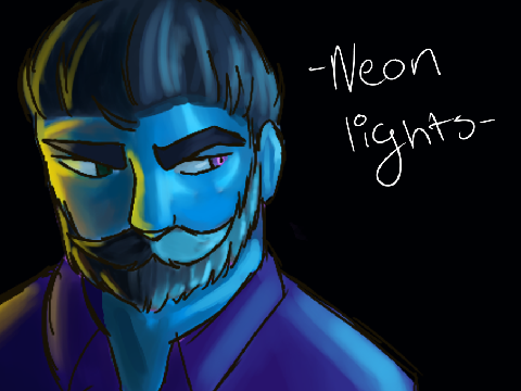-Neon Lights- Writing Practice (wonderland au) 