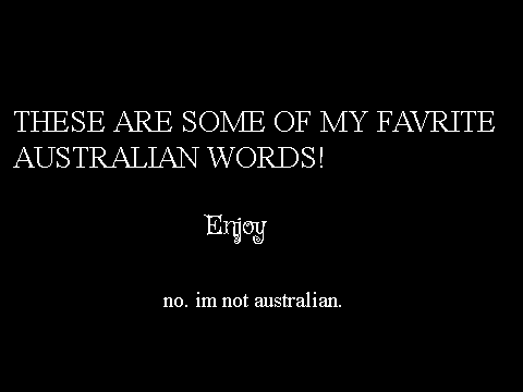 some of my favorite auzzy words!