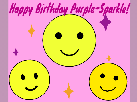 Birthday Wishes for Purple-Sparkle