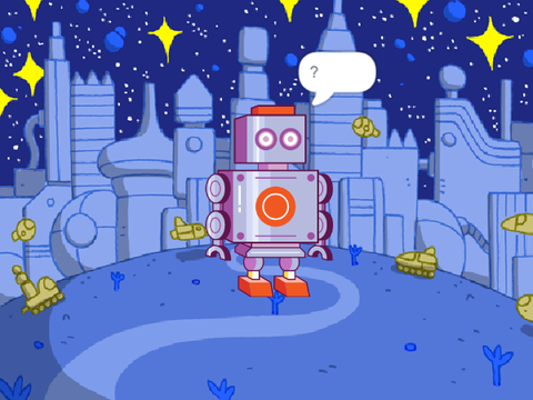 Retro robot math question.