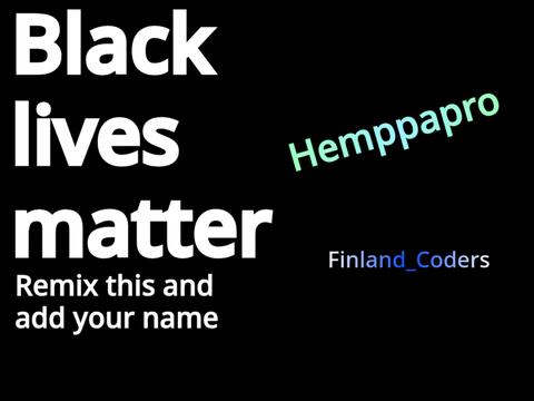 Black Lives Matter!